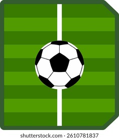 Soccer Court Field Letter Vector Element Alphabet D