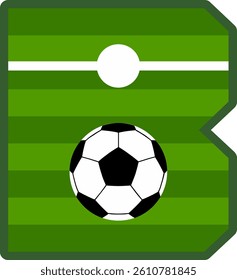 Soccer Court Field Letter Vector Element Alphabet B