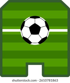 Soccer Court Field Letter Vector Element Alphabet A