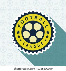 Soccer cup badge, vector illustration 10 EPS, on a blue background