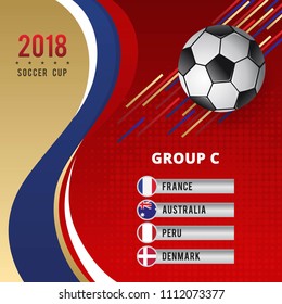 Soccer Cup Championship Group C Template Design