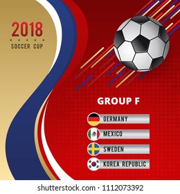 Soccer Cup Championship Group F Template Design