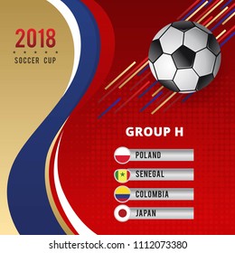 Soccer Cup Championship Group H Template Design
