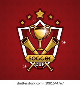 Soccer cup emblem