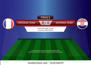 Soccer cup football championship. Match schedule round of finals. vector illustration eps10