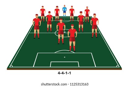 Soccer cup formation and tactic vector image