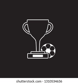 Soccer cup icon. Simple element illustration. award symbol design template. Can be used for web and mobile