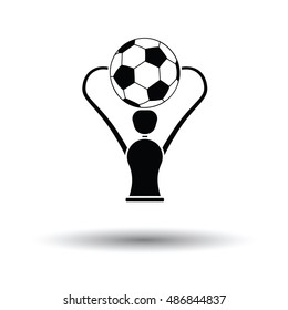 Soccer cup  icon. White background with shadow design. Vector illustration.
