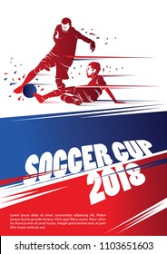 soccer cup illustration. poster, banner, flyer design.