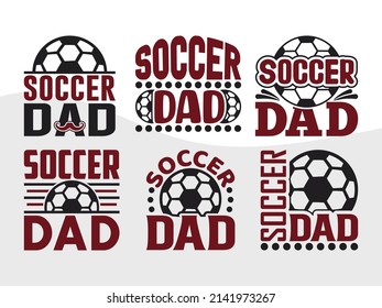 Soccer Dad Printable Vector Illustration