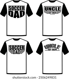 soccer dad, tío EST 2024 Varsity Sports Daddy diseño de camiseta