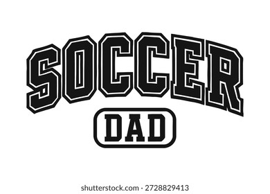 Futebol Pai Varsity Estilo Tipografia Design