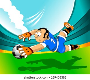 soccer design element, green background, vector-illustration