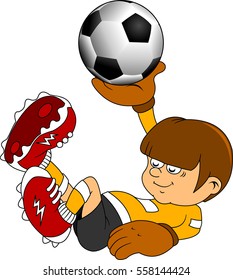 soccer design element, green  background (vector-illustration)