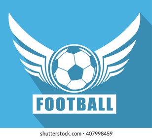 soccer design flat icon with long shadow