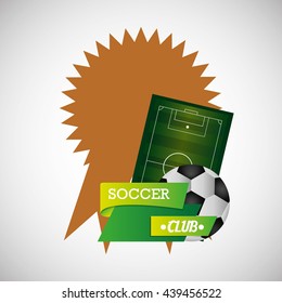 Soccer design. Football icon. Colorfull illustration, vector gra