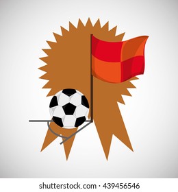 Soccer design. Football icon. Colorfull illustration, vector gra