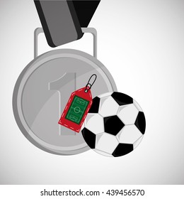 Soccer design. Football icon. Colorfull illustration, vector gra