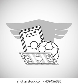 Soccer design. Football icon. Colorfull illustration, vector gra