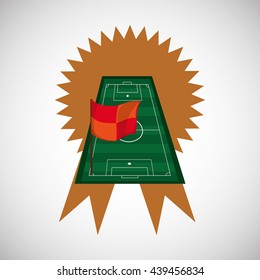 Soccer design. Football icon. Colorfull illustration, vector gra