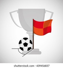 Soccer design. Football icon. Colorfull illustration, vector gra