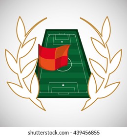 Soccer design. Football icon. Colorfull illustration, vector gra