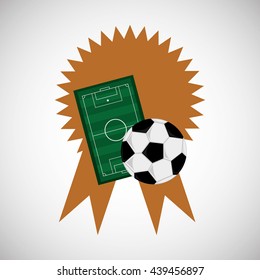 Soccer design. Football icon. Colorfull illustration, vector gra