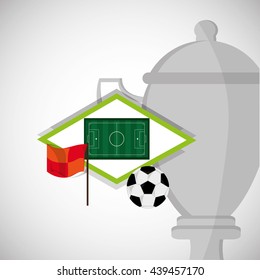 Soccer design. Football icon. Colorfull illustration, vector gra