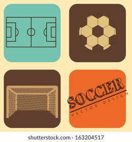 soccer design over  background  vector illustration