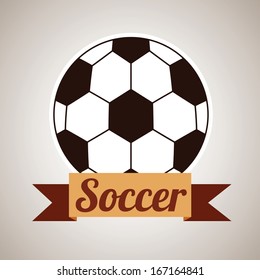 soccer design over beige background  vector illustration