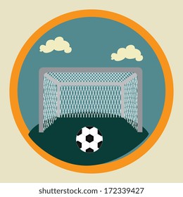 soccer design over beige  background  vector illustration