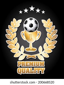 soccer design over black background vector illustration