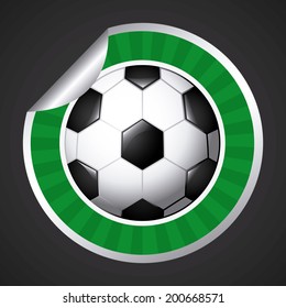 soccer design over black background vector illustration