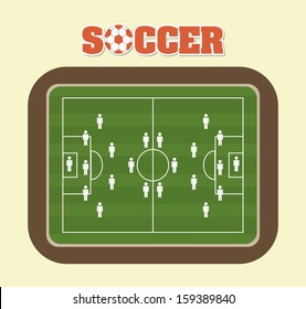 soccer design over cream background  vector illustration