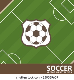 soccer design over field  background  vector illustration