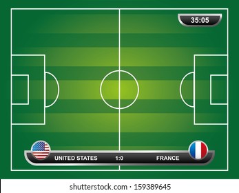 soccer design over field  background  vector illustration