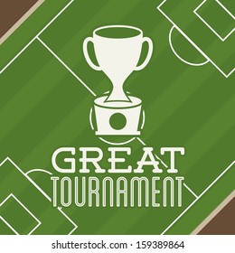 soccer design over field background  vector illustration