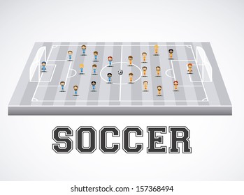 soccer design over  gray background vector illustration 