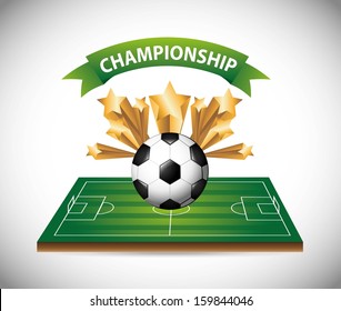 soccer design over gray  background  vector illustration