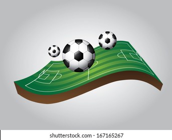 soccer design over gray background  vector illustration