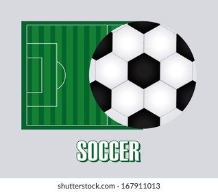 soccer design over  gray background  vector illustration