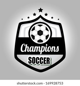 soccer design over  gray  background  vector illustration