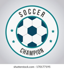 soccer design over gray  background  vector illustration