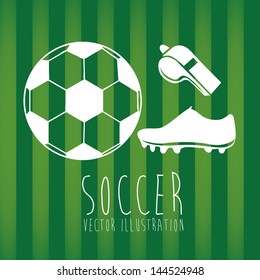 soccer design over green background vector illustration