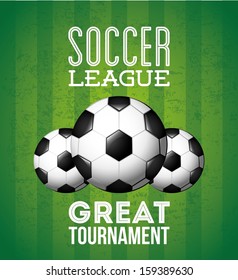 soccer design over green  background  vector illustration 