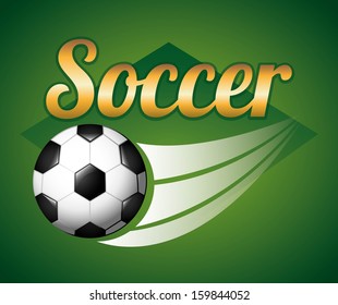 soccer design over green  background  vector illustration