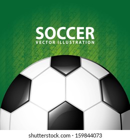 soccer design over green  background  vector illustration