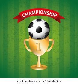 soccer design over green  background  vector illustration