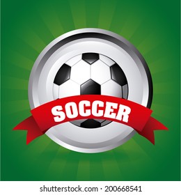 soccer design over green background vector illustration