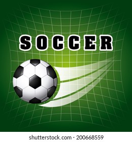 soccer design over green background vector illustration
